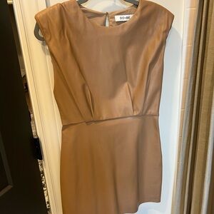 Do+Be Women's Tan Leather Dress